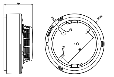 新鄉松江JTY-GD-9001型獨立式光電感煙火災探測報警器接線安裝技術