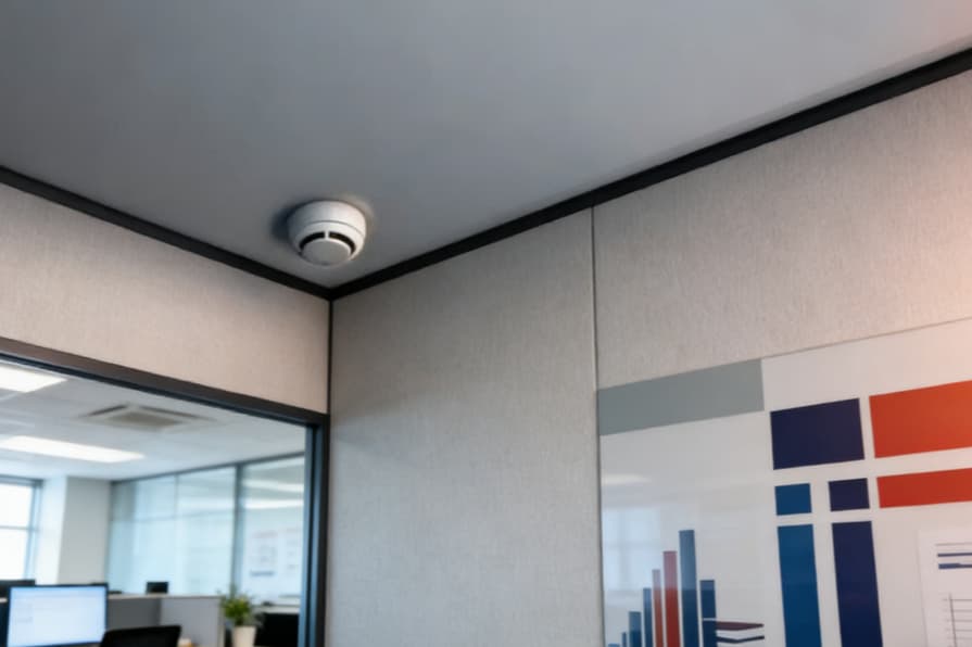 濟寧點型火災探測器至墻壁距離過近，錯！