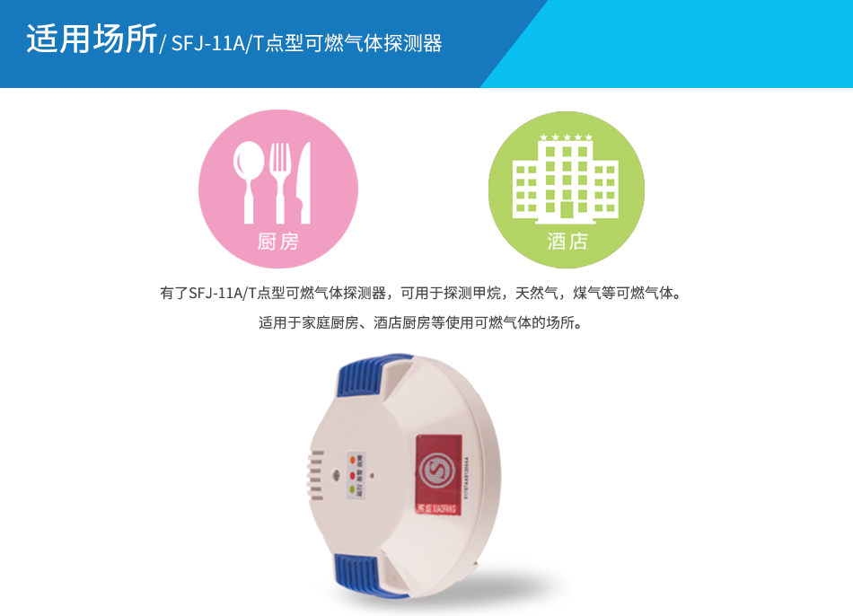SFJ-11A/T點型可燃氣體探測器應用場所